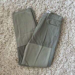 Reformation Ryan Tonal Patch High Rise Straight Jeans - Limon